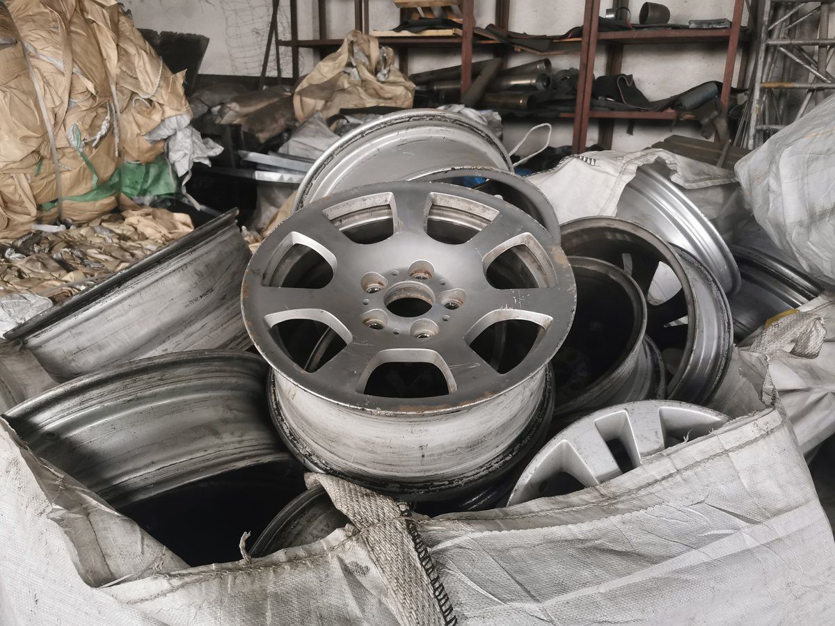 Felgi aluminiowe przygotowane do skupu złomu
